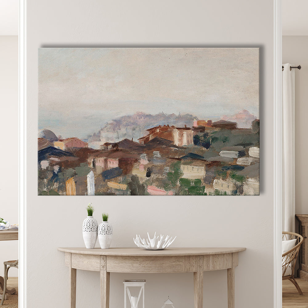 Vintage Landscape Prints Canvas Print Wall Art, Abstract Oil Painting, Ready to hang