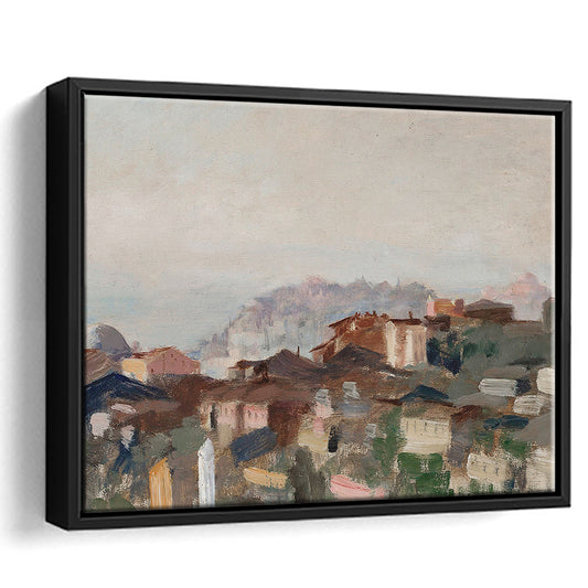 Vintage Landscape Prints Framed Canvas Print Wall Art, Abstract Oil Painting, Ready to hang