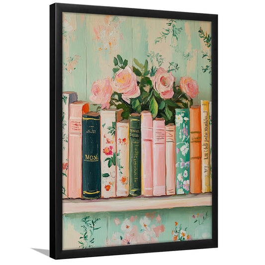 Vintage Library, Book Art Print, Reading Wall, Book Lovers Gift, Antique Retro Wall Art, Framed Art Print, Fine Art Print
