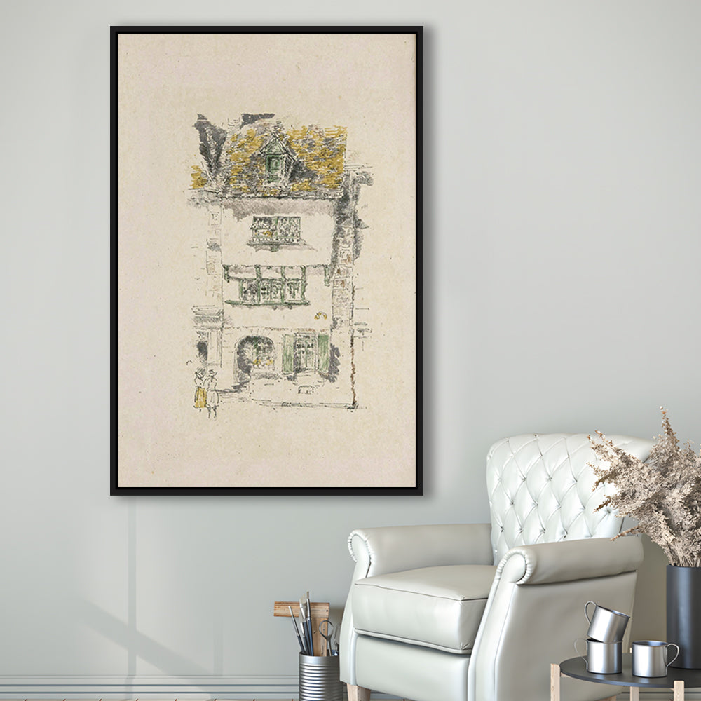 Vintage Minimalist Architecture Sketch Art Neutral Tones Cityscape Sketch Download
