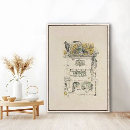 Vintage Minimalist Architecture Sketch Art Neutral Tones Cityscape Sketch Download