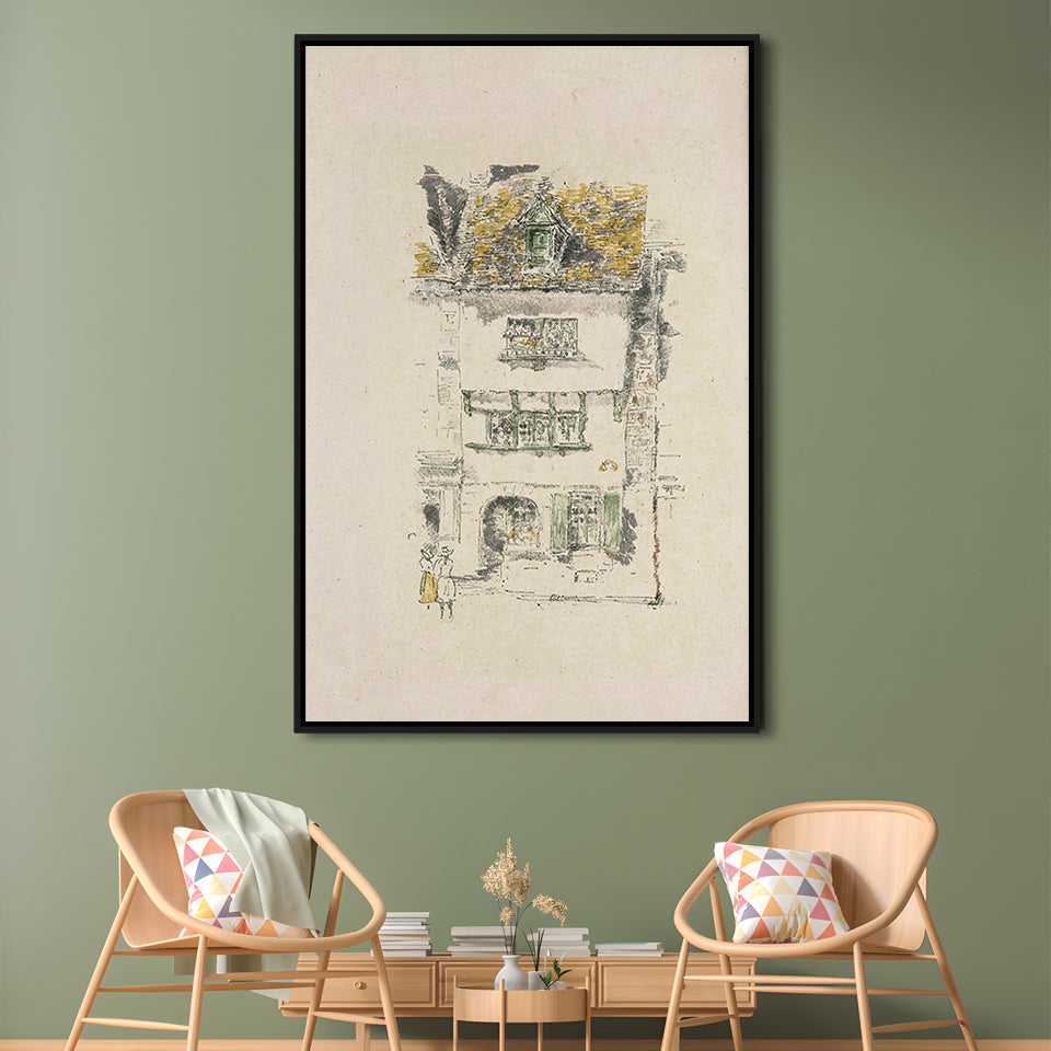 Vintage Minimalist Architecture Sketch Art Neutral Tones Cityscape Sketch Download