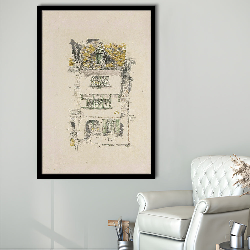 Vintage Minimalist Architecture Sketch Art Neutral Tones Cityscape Sketch Download