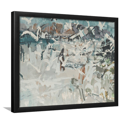 Vintage Seascape Abstract Framed Art Print Wall Decor, Large Coastal Framed Art Print Wall Decor, Gallery Wall