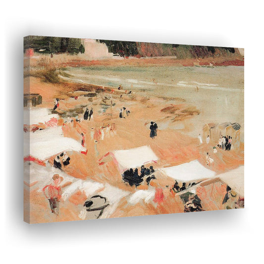 Vintage Seascape Prints Canvas Print Wall Art, Beach Farmhouse Decor, Ready to hang