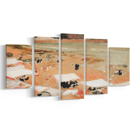 Vintage Seascape Prints Mixed Canvas Print Wall Art, Beach Farmhouse Decor, Ready to hang