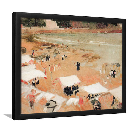 Vintage Seascape Prints Framed Art Print Wall Decor, Beach Farmhouse Decor, Ready to hang