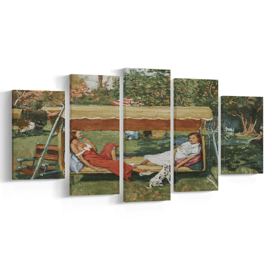 Vintage Spring Landscape Oil Painting Neutral Portrait Art Gallery Wall Fine Art Print