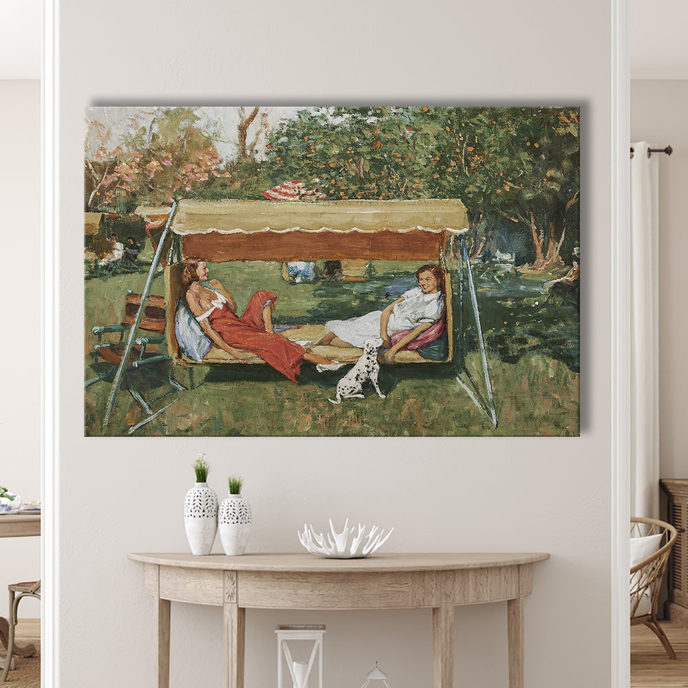 Vintage Spring Landscape Oil Painting Neutral Portrait Art Gallery Wall Fine Art Print