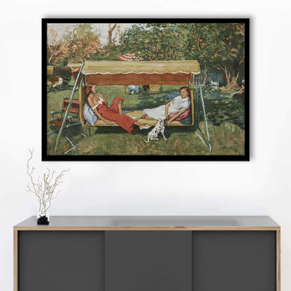 Vintage Spring Landscape Oil Painting Neutral Portrait Art Gallery Wall Fine Art Print