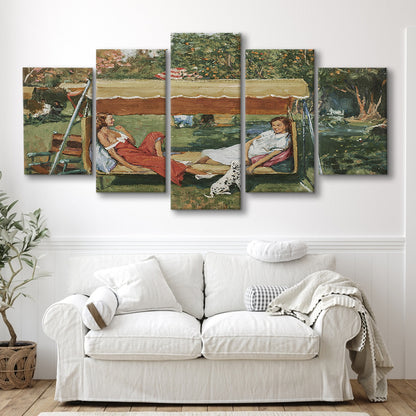 Vintage Spring Landscape Oil Painting Neutral Portrait Art Gallery Wall Fine Art Print