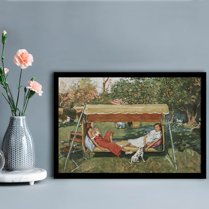 Vintage Spring Landscape Oil Painting Neutral Portrait Art Gallery Wall Fine Art Print