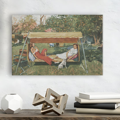 Vintage Spring Landscape Oil Painting Neutral Portrait Art Gallery Wall Fine Art Print