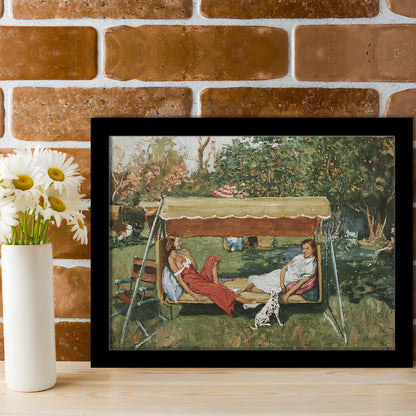 Vintage Spring Landscape Oil Painting Neutral Portrait Art Gallery Wall Fine Art Print