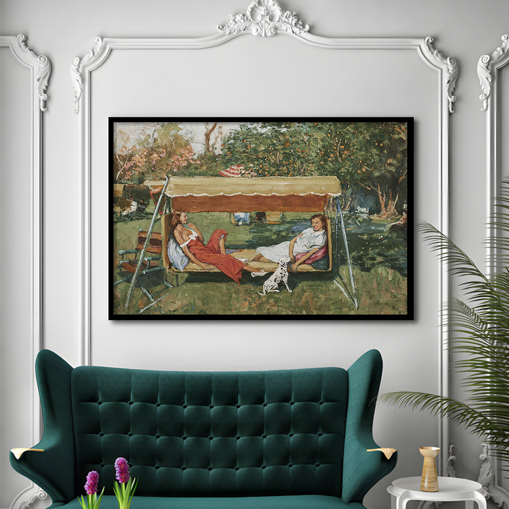 Vintage Spring Landscape Oil Painting Neutral Portrait Art Gallery Wall Fine Art Print