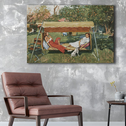 Vintage Spring Landscape Oil Painting Neutral Portrait Art Gallery Wall Fine Art Print