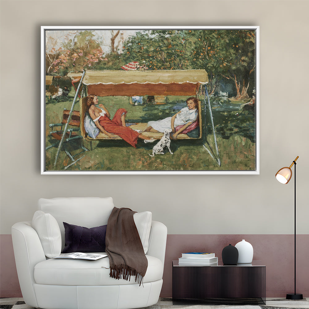 Vintage Spring Landscape Oil Painting Neutral Portrait Art Gallery Wall Fine Art Print