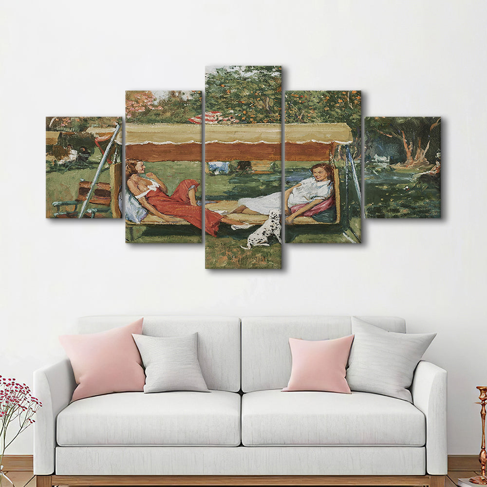 Vintage Spring Landscape Oil Painting Neutral Portrait Art Gallery Wall Fine Art Print