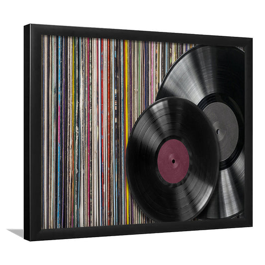 Vintage Vinyl Record Art Prints, Album Collection Wall Art, Music Large Art Art, Framed Art Print, Picture Framed