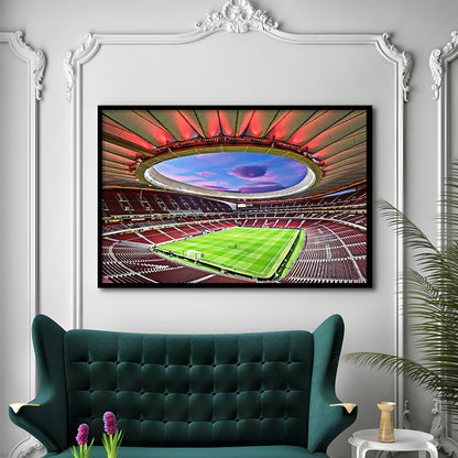 Wanda Metropolitano Stadium, Stadium Canvas, Sport Art, Fan Gifts, Framed Art Print Wall Decor, Picture Framed