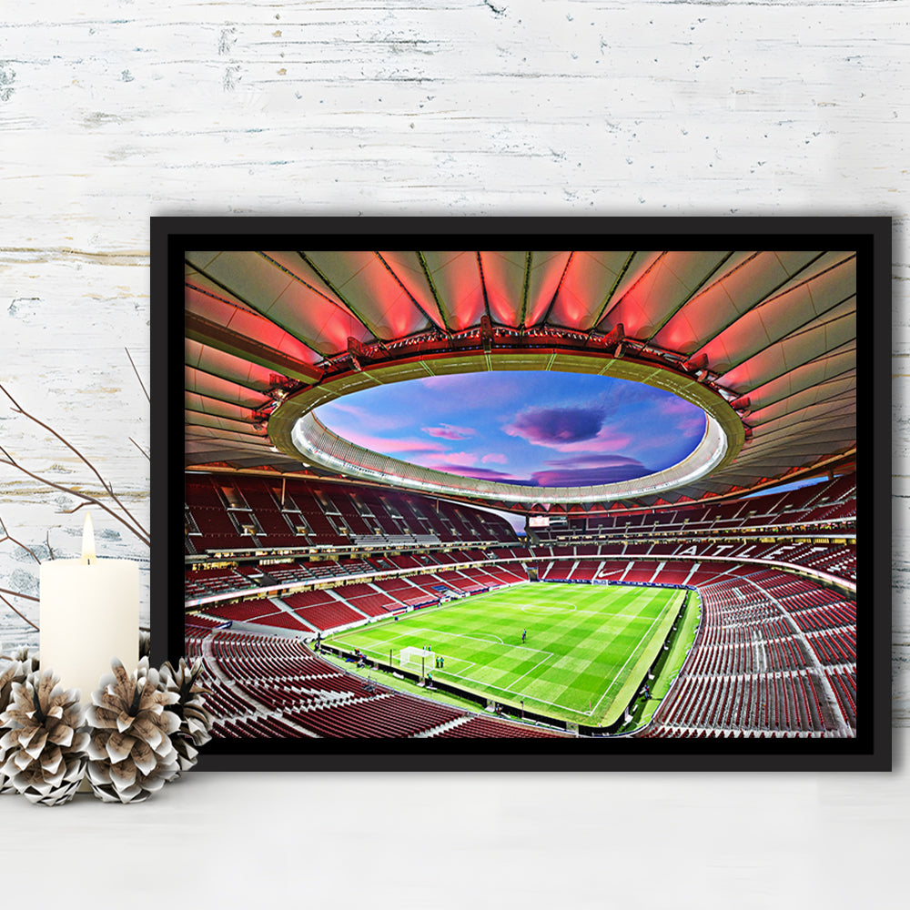 Wanda Metropolitano Stadium, Stadium Canvas, Sport Art, Fan Gifts, Framed Canvas Print Wall Art, Floating Frame