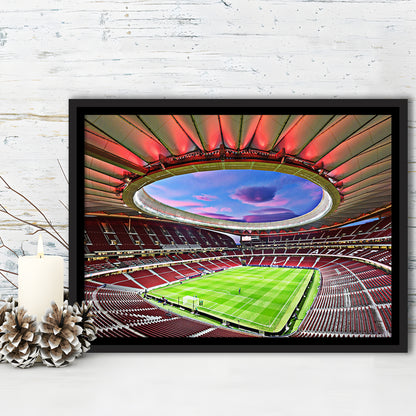 Wanda Metropolitano Stadium, Stadium Canvas, Sport Art, Fan Gifts, Framed Canvas Print Wall Art, Floating Frame