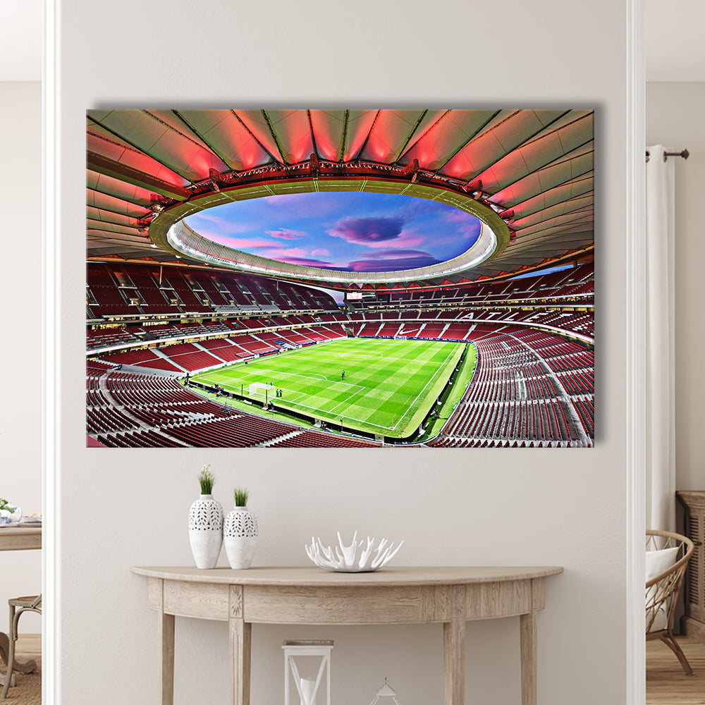 Wanda Metropolitano Stadium, Stadium Canvas, Sport Art, Fan Gifts, Man Cave Decor, Art Print, Canvas Print Wall Art