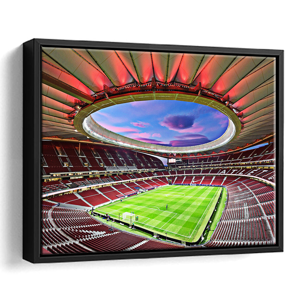 Wanda Metropolitano Stadium, Stadium Canvas, Sport Art, Fan Gifts, Framed Canvas Print Wall Art, Floating Frame