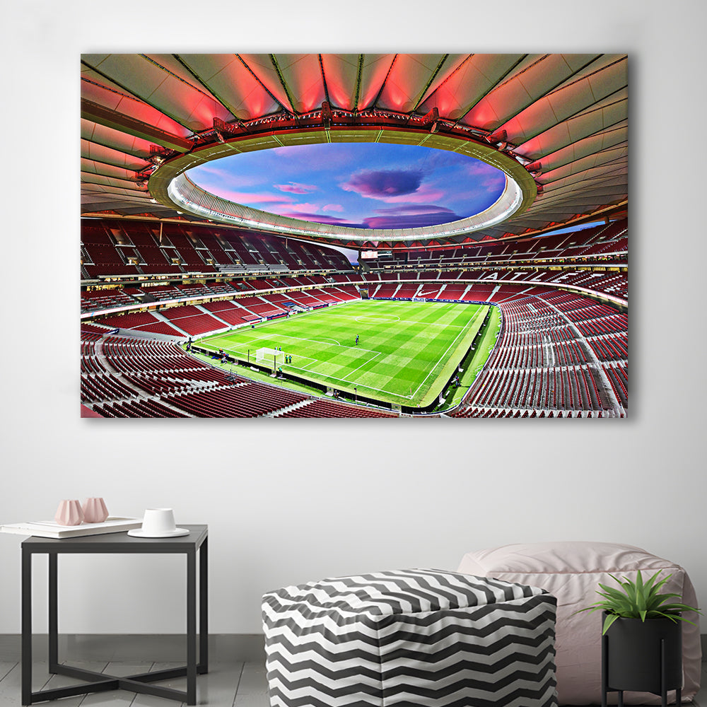 Wanda Metropolitano Stadium, Stadium Canvas, Sport Art, Fan Gifts, Man Cave Decor, Art Print, Canvas Print Wall Art