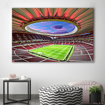 Wanda Metropolitano Stadium, Stadium Canvas, Sport Art, Fan Gifts, Man Cave Decor, Art Print, Canvas Print Wall Art