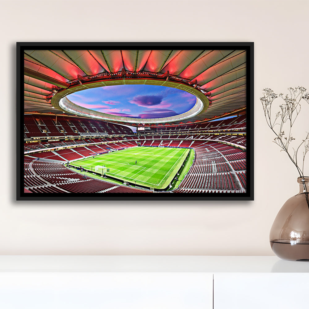 Wanda Metropolitano Stadium, Stadium Canvas, Sport Art, Fan Gifts, Framed Canvas Print Wall Art, Floating Frame