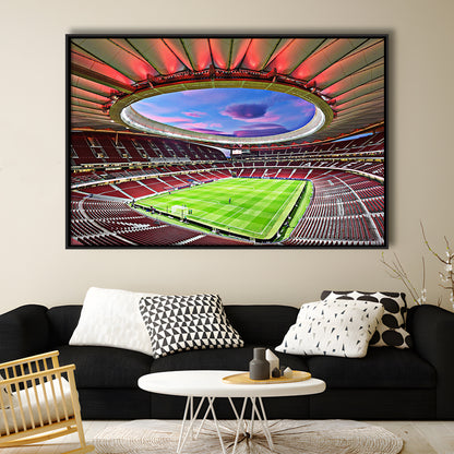 Wanda Metropolitano Stadium, Stadium Canvas, Sport Art, Fan Gifts, Framed Canvas Print Wall Art, Floating Frame