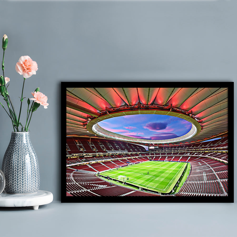 Wanda Metropolitano Stadium, Stadium Canvas, Sport Art, Fan Gifts, Framed Art Print Wall Decor, Picture Framed