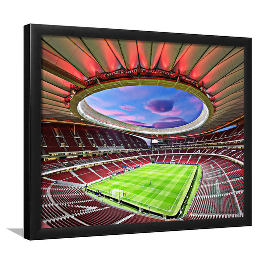 Wanda Metropolitano Stadium, Stadium Canvas, Sport Art, Fan Gifts, Framed Art Print Wall Decor, Picture Framed