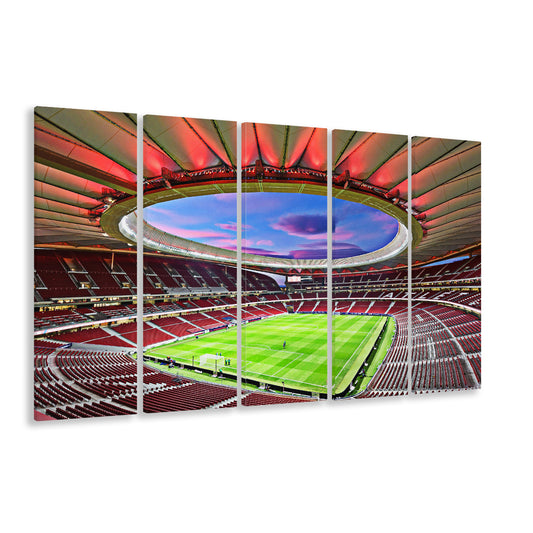 Wanda Metropolitano Stadium, Stadium Canvas, Sport Art, Fan Gifts, 5 Panel B, Extra Large Canvas, Canvas Print Wall Art
