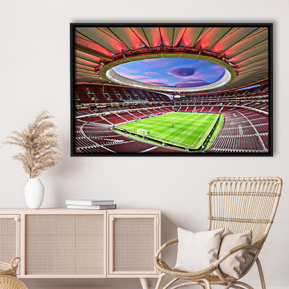 Wanda Metropolitano Stadium, Stadium Canvas, Sport Art, Fan Gifts, Framed Canvas Print Wall Art, Floating Frame