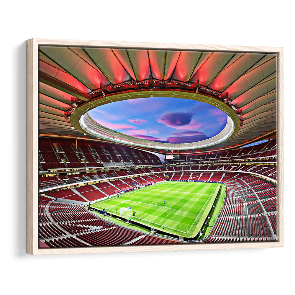 Wanda Metropolitano Stadium, Stadium Canvas, Sport Art, Fan Gifts, Framed Canvas Print Wall Art, Floating Frame