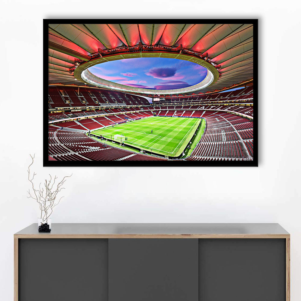 Wanda Metropolitano Stadium, Stadium Canvas, Sport Art, Fan Gifts, Framed Art Print Wall Decor, Picture Framed