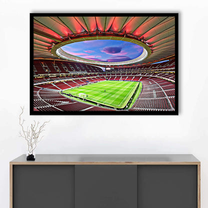 Wanda Metropolitano Stadium, Stadium Canvas, Sport Art, Fan Gifts, Framed Art Print Wall Decor, Picture Framed