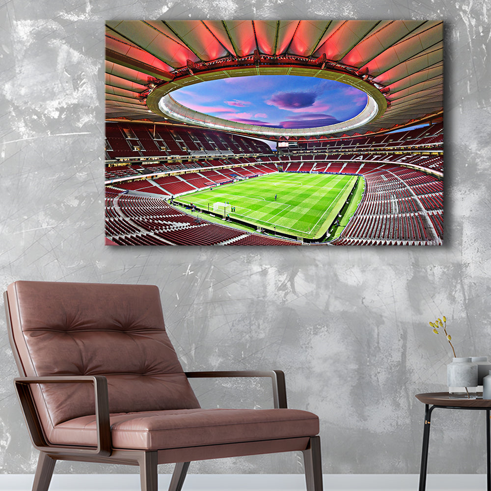 Wanda Metropolitano Stadium, Stadium Canvas, Sport Art, Fan Gifts, Man Cave Decor, Art Print, Canvas Print Wall Art
