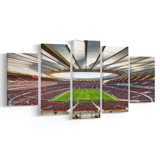 Wanda Metropolitano Stadium, Stadium Canvas, Sport Art, Gift for him, 5 Panel, Large Canvas, Canvas Print Wall Art