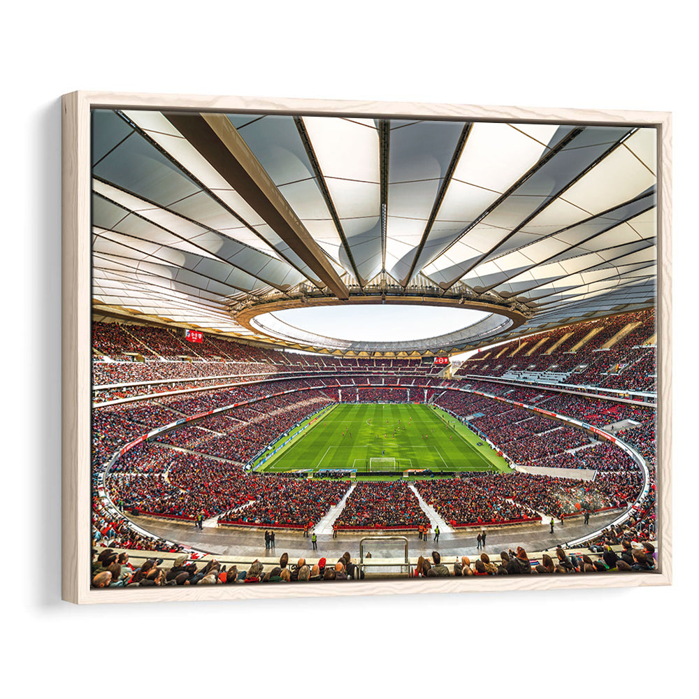 Wanda Metropolitano Stadium, Stadium Canvas, Sport Art, Framed Canvas Print Wall Art, Floating Frame