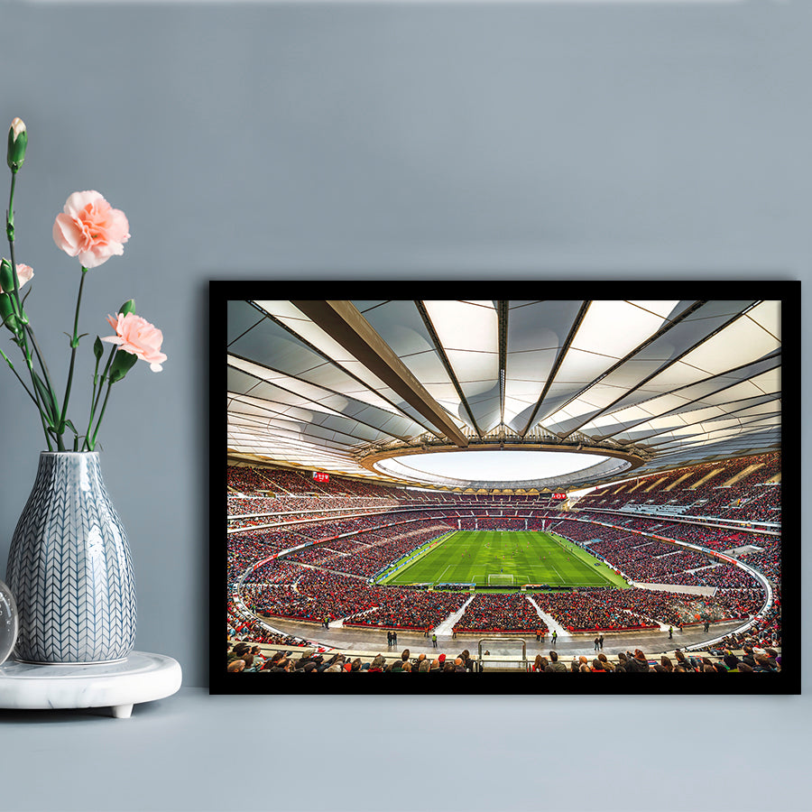 Wanda Metropolitano Stadium, Stadium Canvas, Sport Art, Gift for him, Framed Art Print Wall Decor, Picture Framed