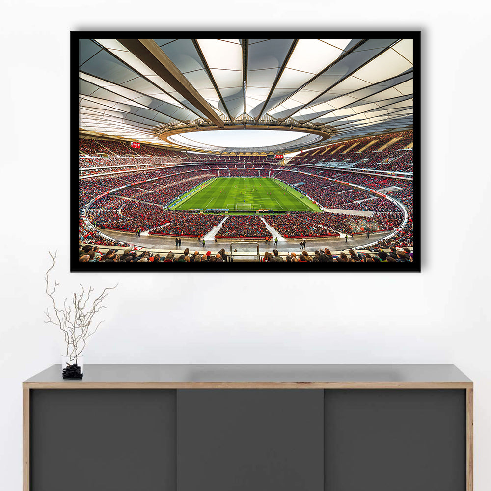Wanda Metropolitano Stadium, Stadium Canvas, Sport Art, Gift for him, Framed Art Print Wall Decor, Picture Framed