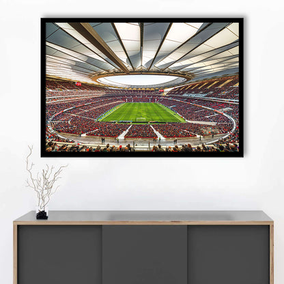 Wanda Metropolitano Stadium, Stadium Canvas, Sport Art, Gift for him, Framed Art Print Wall Decor, Picture Framed