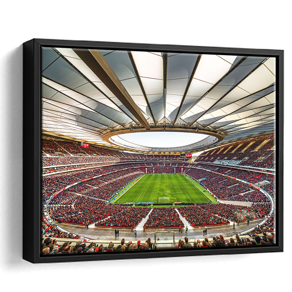 Wanda Metropolitano Stadium, Stadium Canvas, Sport Art, Framed Canvas Print Wall Art, Floating Frame