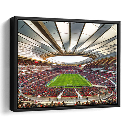 Wanda Metropolitano Stadium, Stadium Canvas, Sport Art, Framed Canvas Print Wall Art, Floating Frame