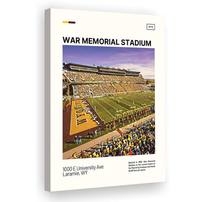 War Memorial Stadium Print, Wyoming Cowboys Stadium Canvas Art, Fan Gifts, Sport Art, Canvas Print Wall Art