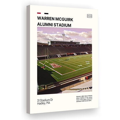 Warren McGuirk Alumni Stadium Print, UMass Minutemen Stadium Canvas Art, Fan Gifts, Sport Art, Canvas Print Wall Art