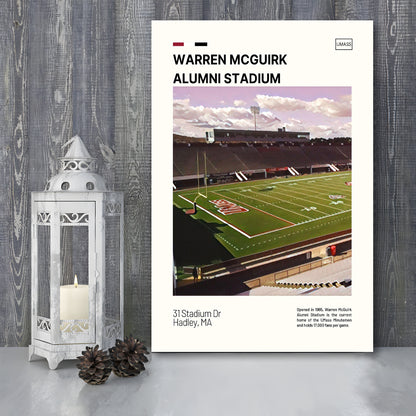 Warren McGuirk Alumni Stadium Print, UMass Minutemen Stadium Canvas Art, Fan Gifts, Sport Art, Canvas Print Wall Art
